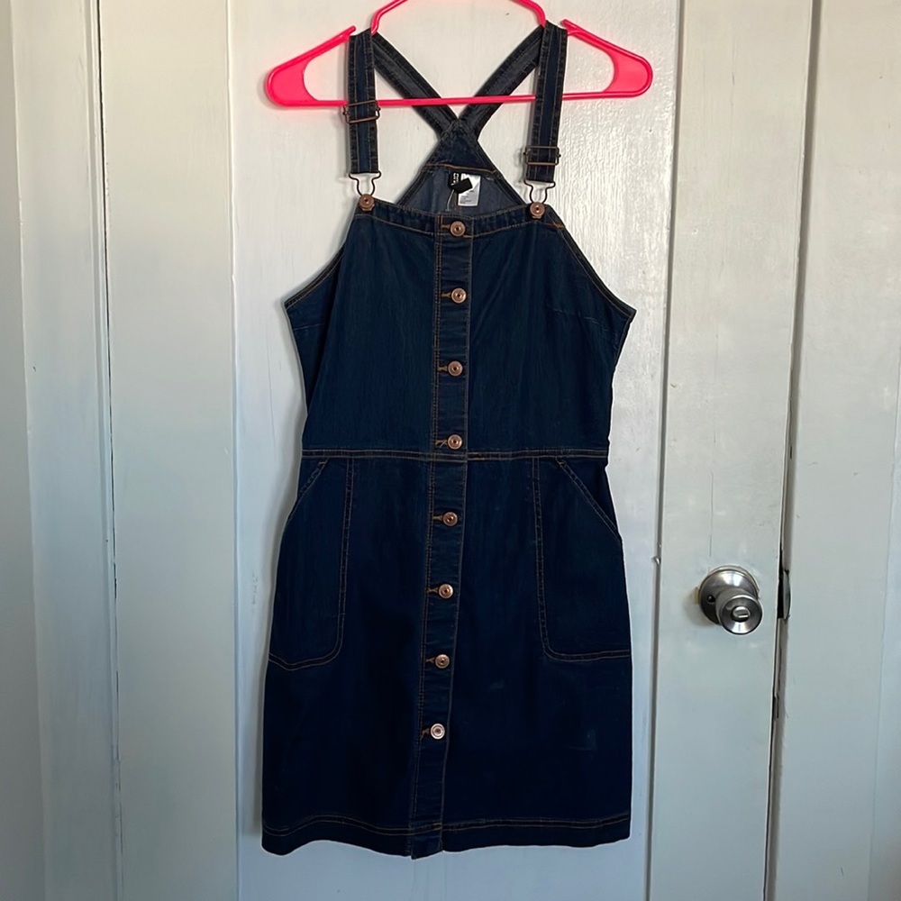 Women Overalls Denim Dress Size 12